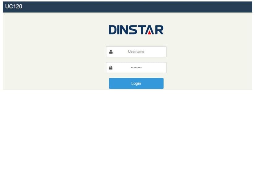 Cara Koneksi IP PBX Dinstar UC series ke Network 1 INTERFACE LOGIN IP PBX DINSTAR UC SERIES
